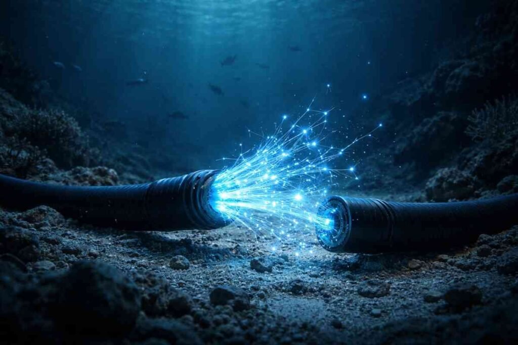 Undersea internet cable cut causing global outage